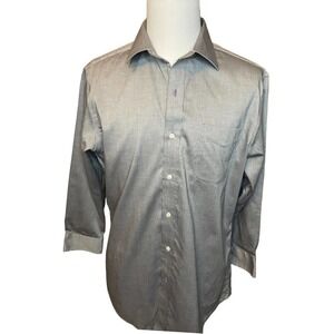Lauren Ralph Lauren Slim Fit Shirt Gray Mens 17 32/33 Long Sleeve Non Iron